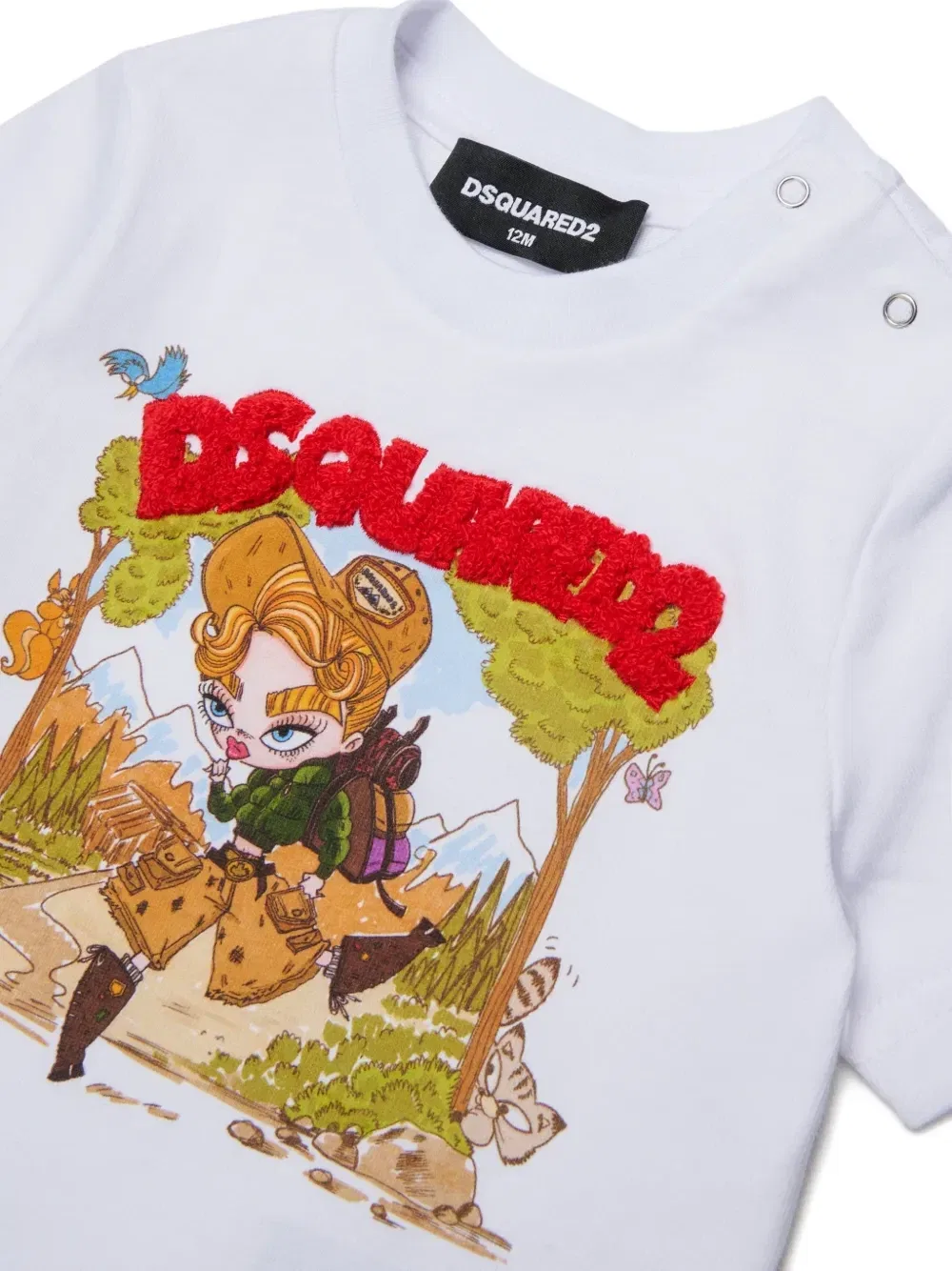 Футболка с принтом и логотипом DSQUARED2 KIDS, белый — фото 3