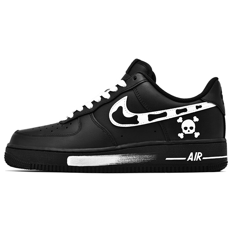 

Кроссовки Nike Air Force 1 Skateboard Shoes Unisex Low-Top Black White, Черный, Кроссовки Nike Air Force 1 Skateboard Shoes Unisex Low-Top Black White