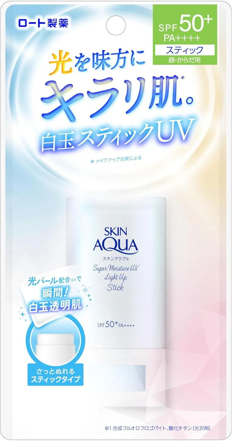 Стик солнцезащитный Skin Aqua Super Moisture UV Light Up, SPF50+ PA++++, 19 г, мультиколор