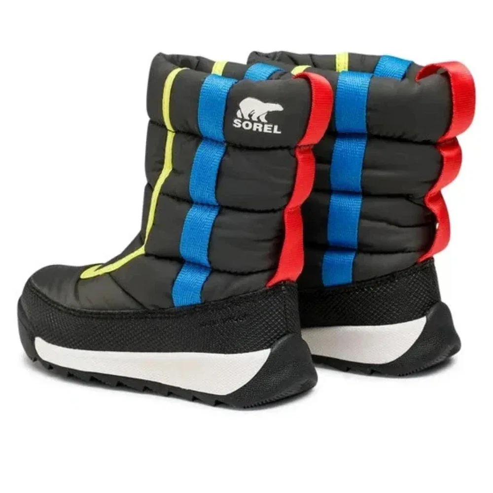 Детские водонепроницаемые зимние ботинки Sorel Whitney II Puffy Black с круглым носком — фото 4