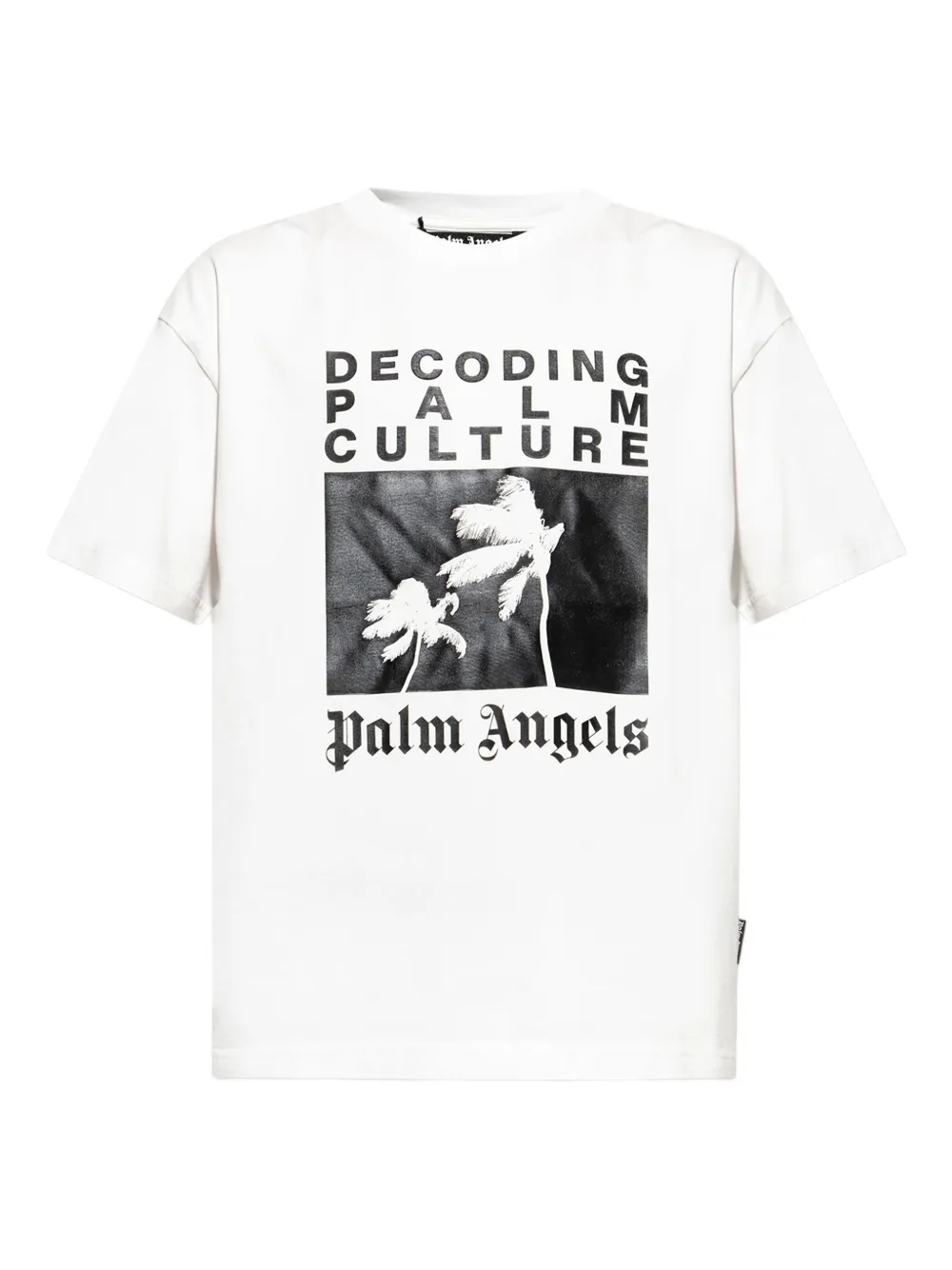 

Футболка с принтом пальмы PALM ANGELS, белый