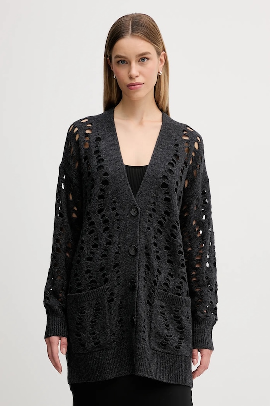 

Кардиган из шерсти Sisley, серый