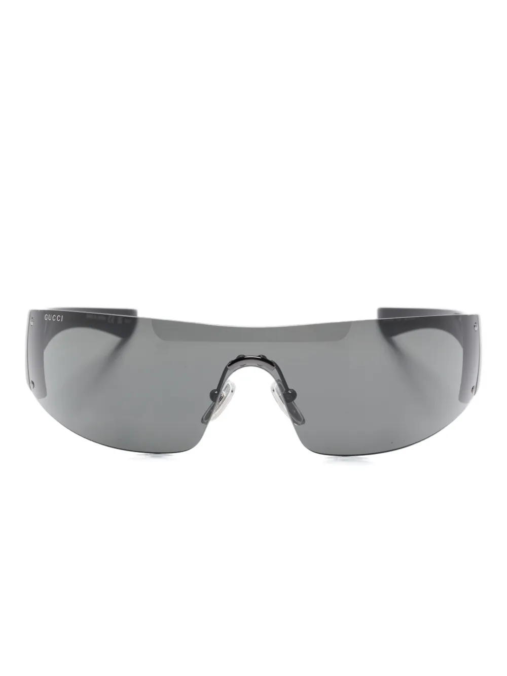 

Солнцезащитные очки в оправе Shield Gucci Eyewear, черный