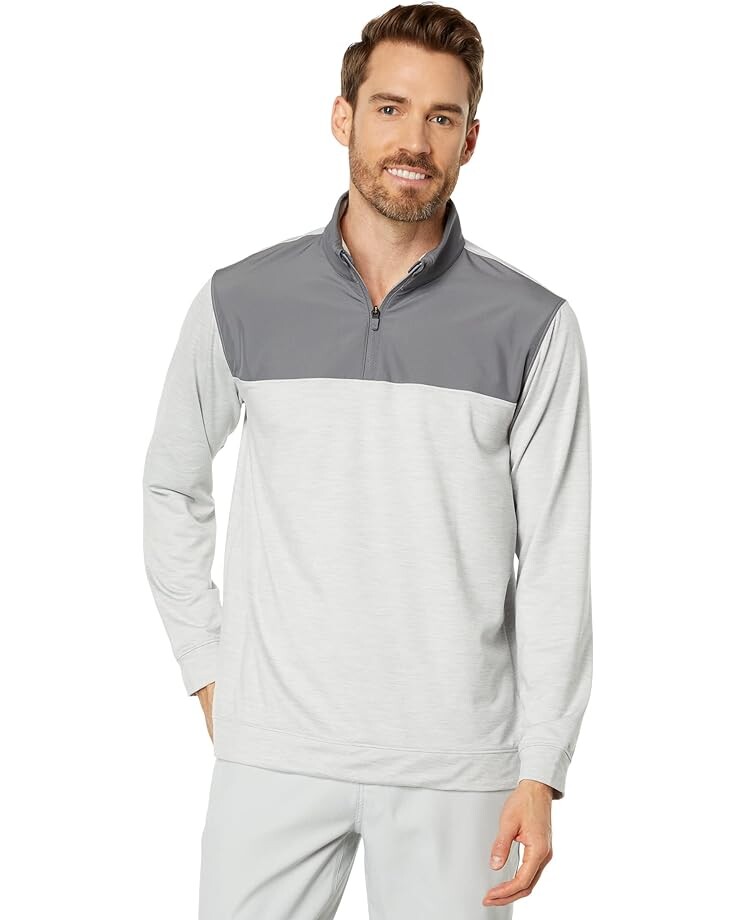 

Толстовка PUMA Golf Cloudspun Color-Block 1/4 Zip, цвет Quiet Shade/High-Rise Heather