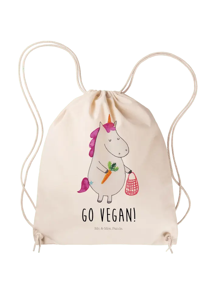 

Спортивная сумка Mr & Mrs Panda Sportbeutel Einhorn Vegan, кремовый