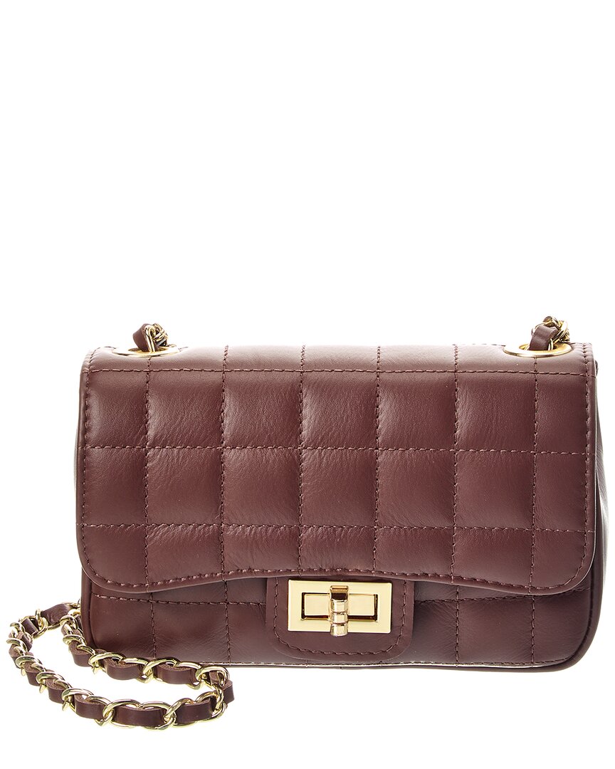 

Стеганая кожаная сумка через плечо Isabella Rossetti Evelyn, коричневый