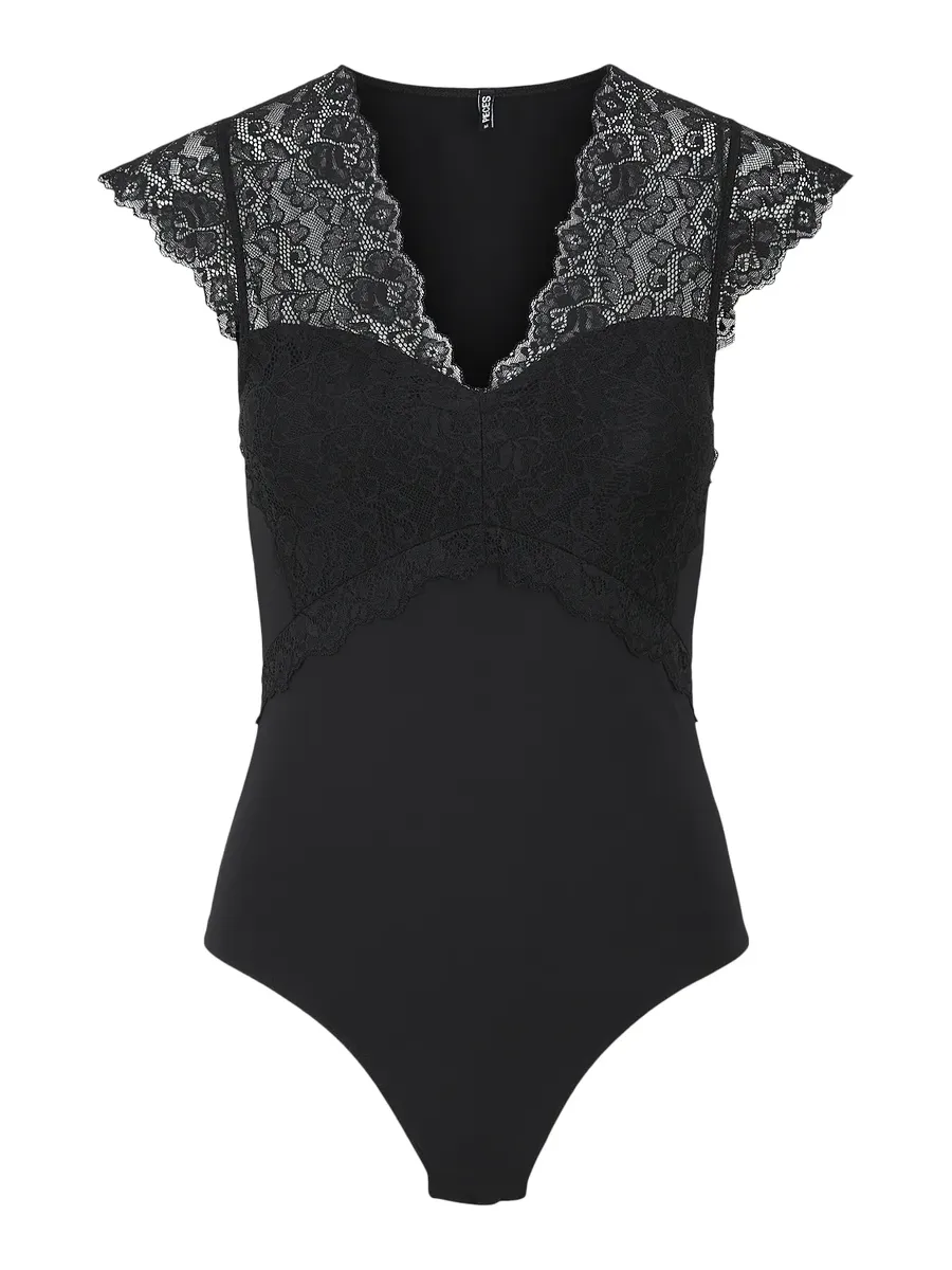 

Детали Боди "PCTATIANNA SS BODYSTOCKING NOOS" Pieces, черный