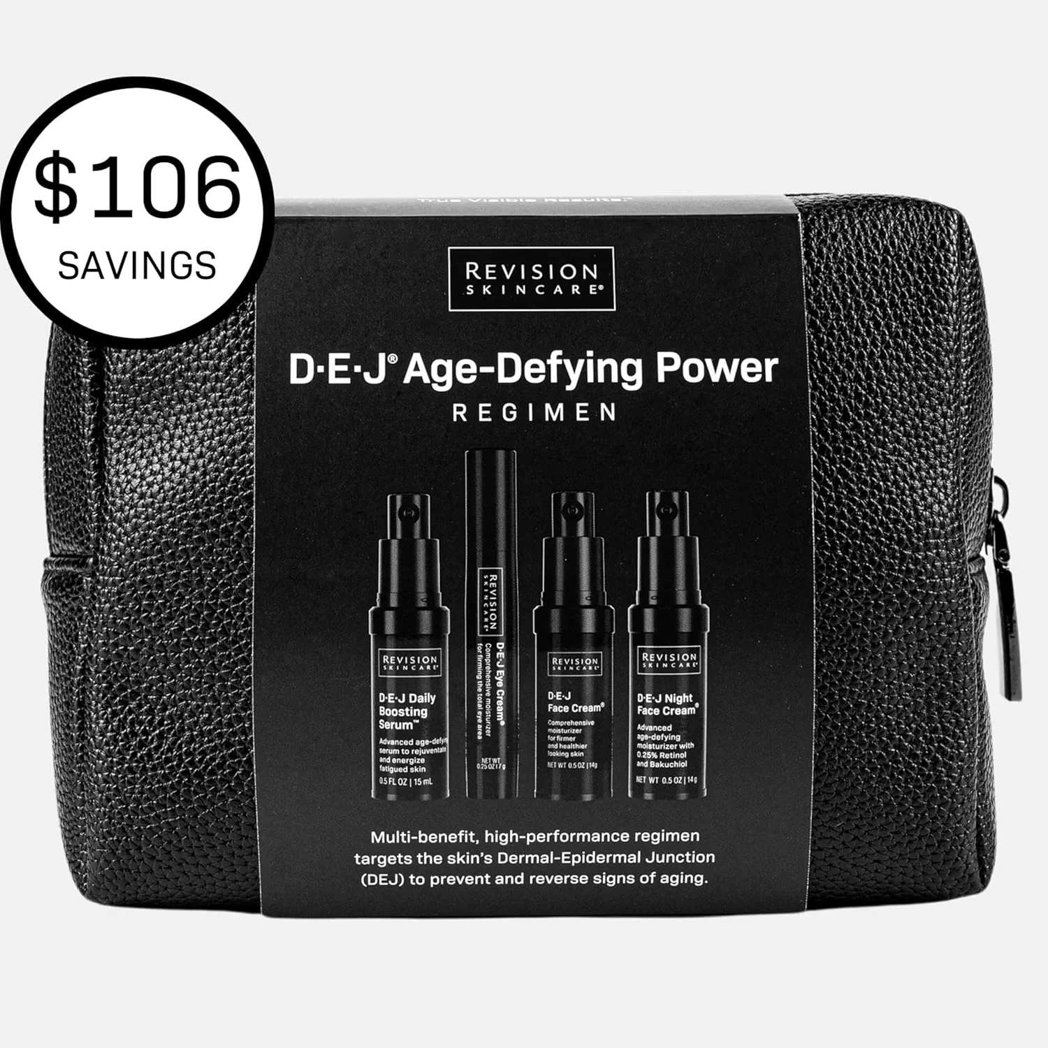 Крем для глаз Revision Skincare D·E·J Eye Cream - укрепляющее и увлажняющее средство для борьбы с мелкими морщинами, складками и «гусиными лапками». Режим борьбы с возрастом D·E·J — фото 2