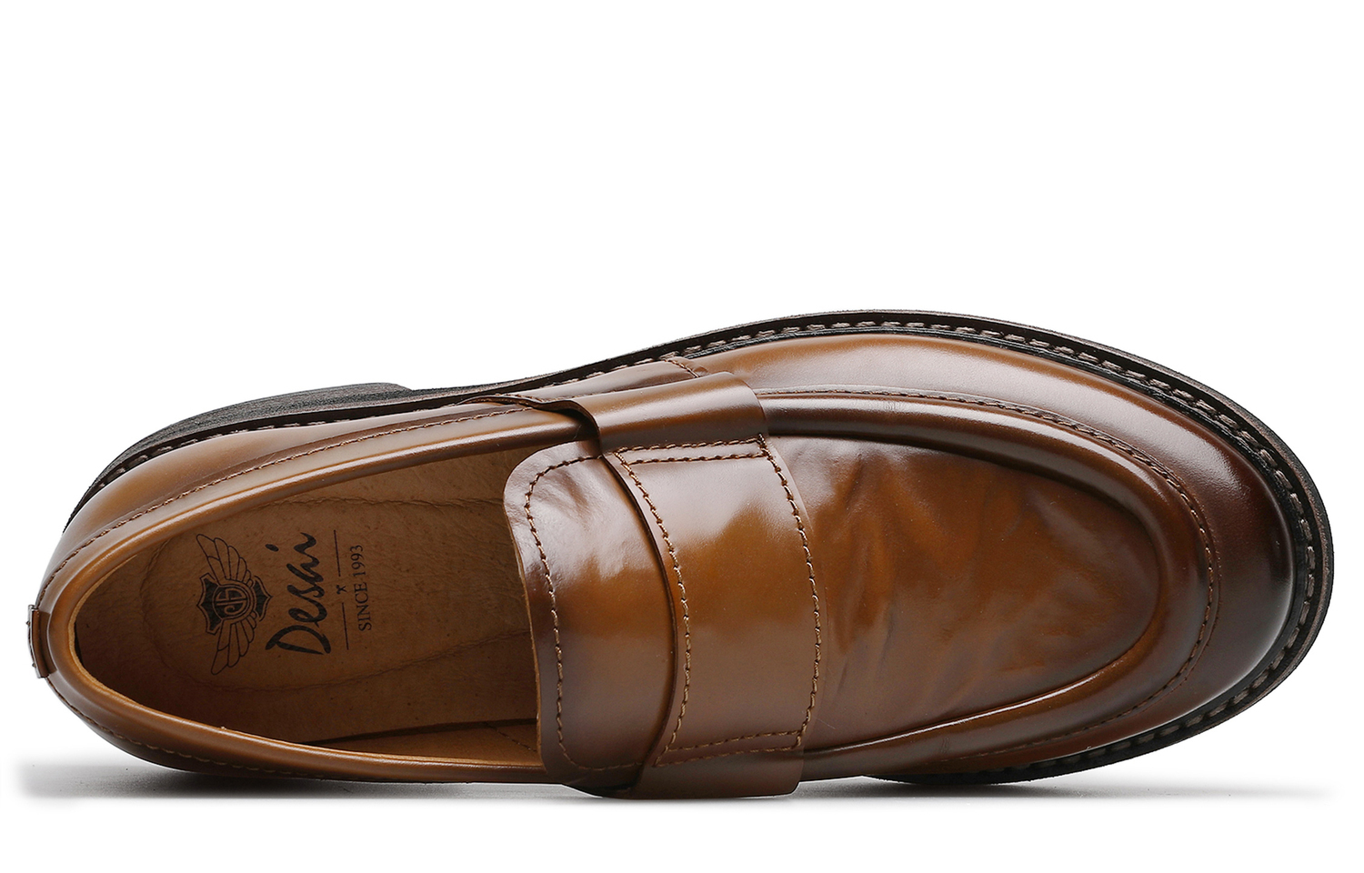 Desai Мужские лоферы черные, коричневые Brown-02, цвет Brown-02 — фото 3