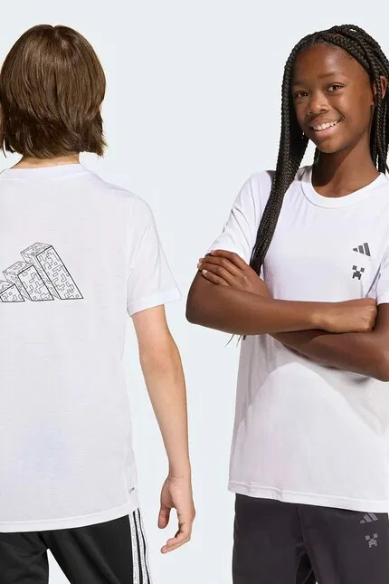 Футболка детская с коротким рукавом Adidas, белый — фото 3