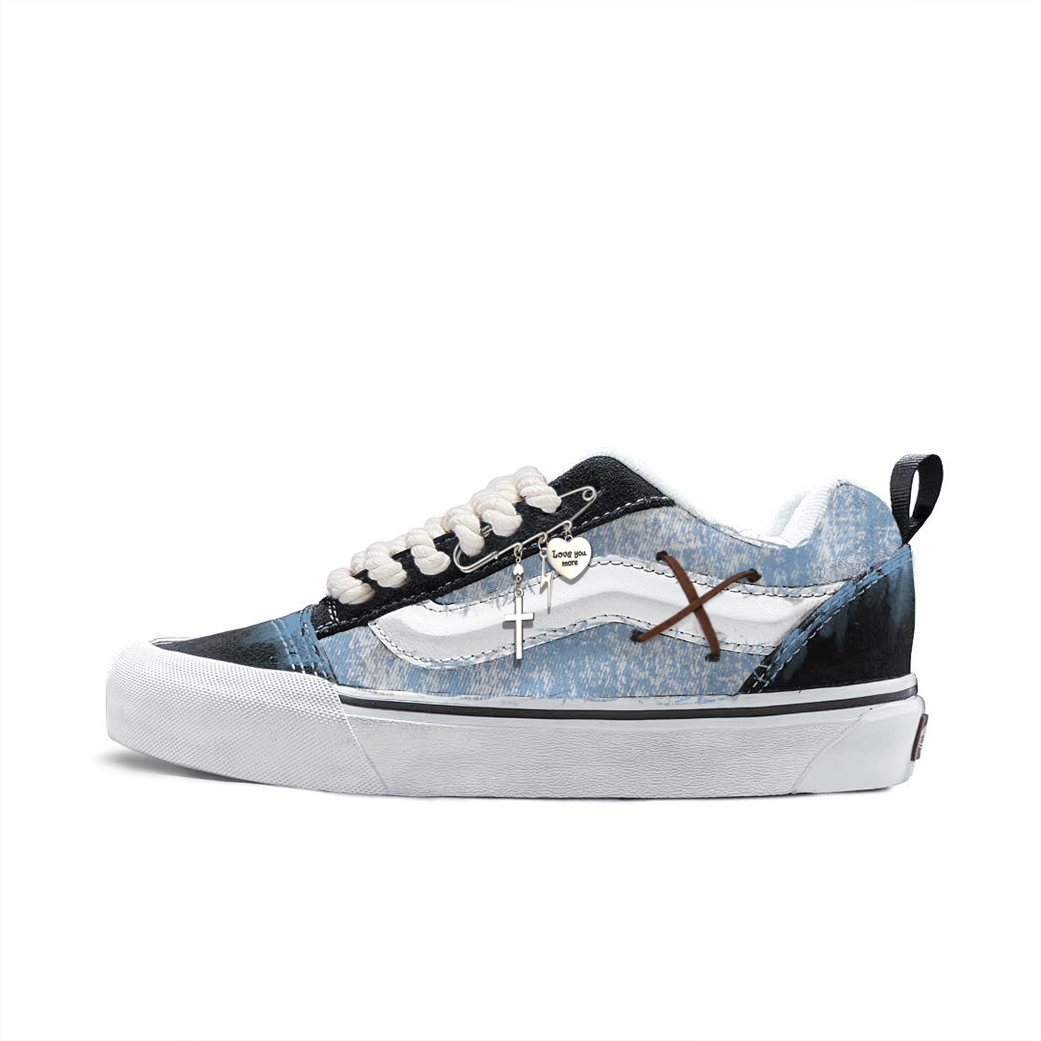 

Vans Кроссовки для скейтбординга Knu Skool Fabric Abrasion Resistant Low top, унисекс, синий