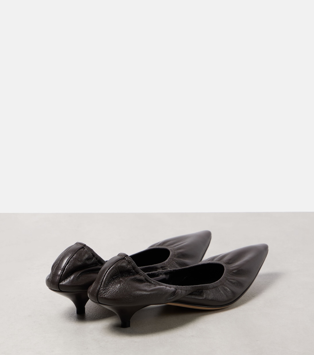 Лиза кожаные лодочки The Row, Laquer Brown — фото 3