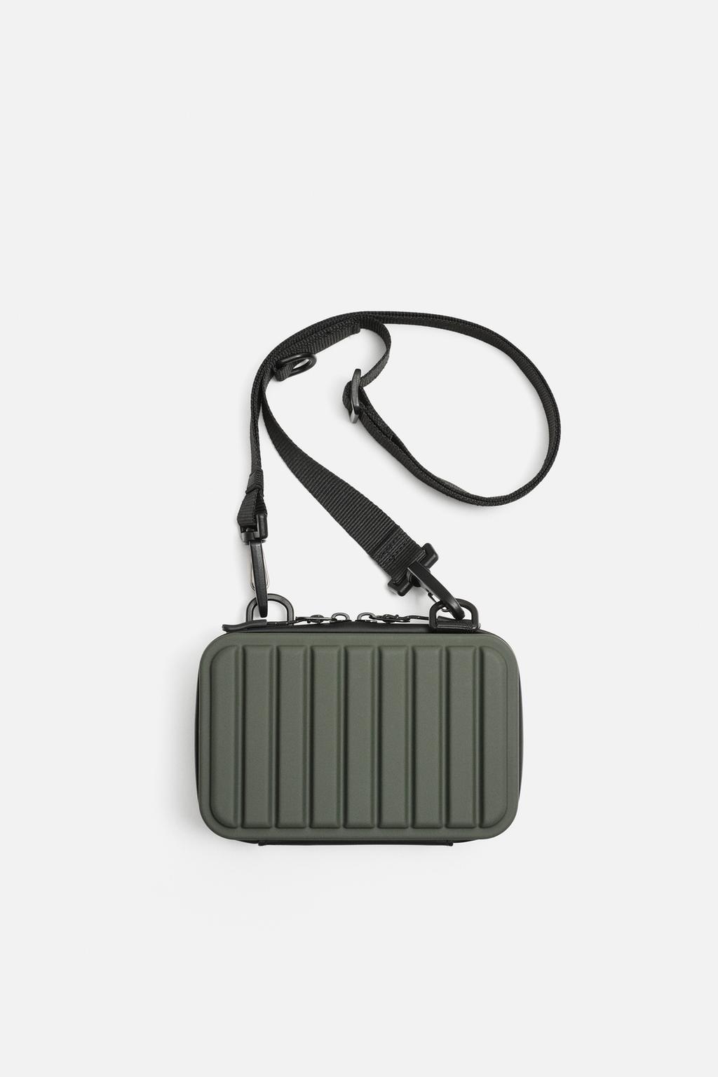 

Жесткая сумка через плечо ZARA, цвет Khaki Green, Зеленый, Жесткая сумка через плечо ZARA, цвет Khaki Green