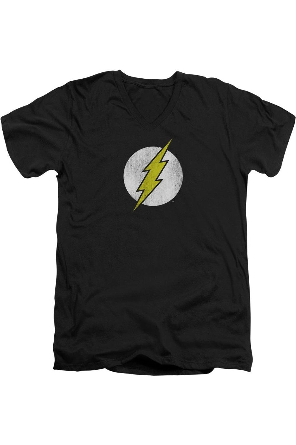 

Футболка с коротким рукавом и логотипом DC Comics Flash Flash, состаренная, для взрослых, с V-образным вырезом Gildan, черный