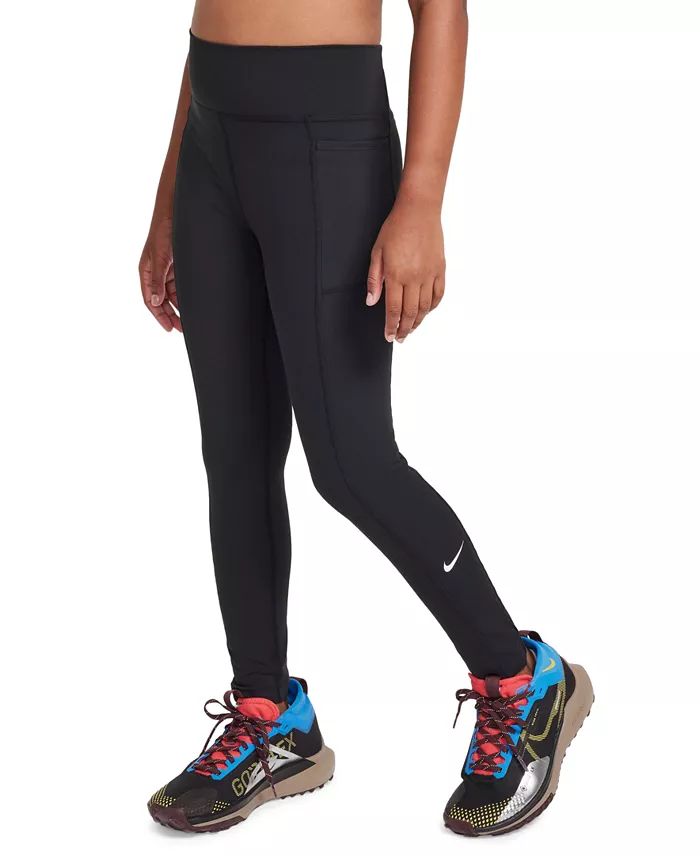 

Брюки для девочек Big Girls One Dri-FIT с высокой талией Nike, черный