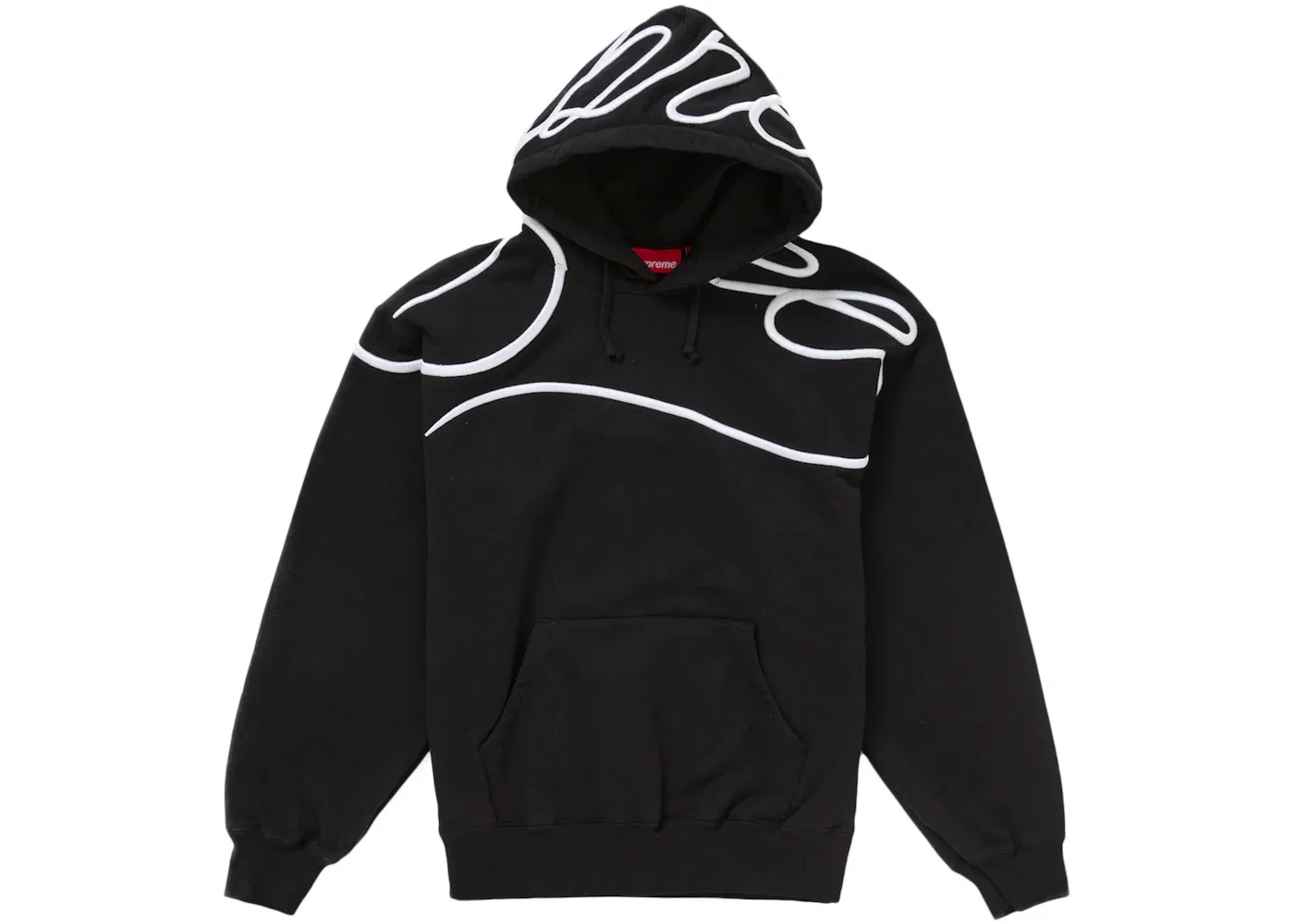 Мужской худи с принтом Supreme Shoulder Script Hooded Sweatshirt Supreme, Black