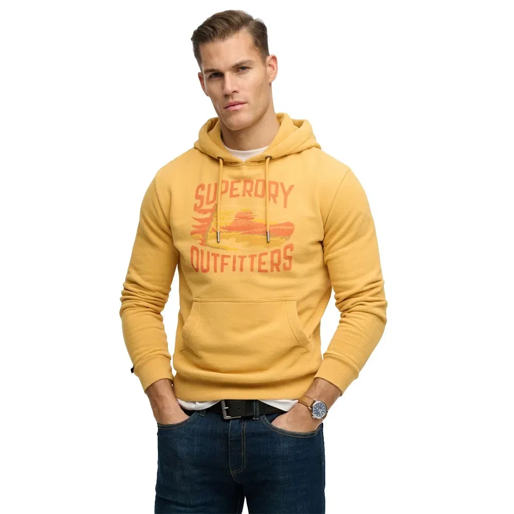 Худи Mountain Relaxed Fit Superdry, желтый
