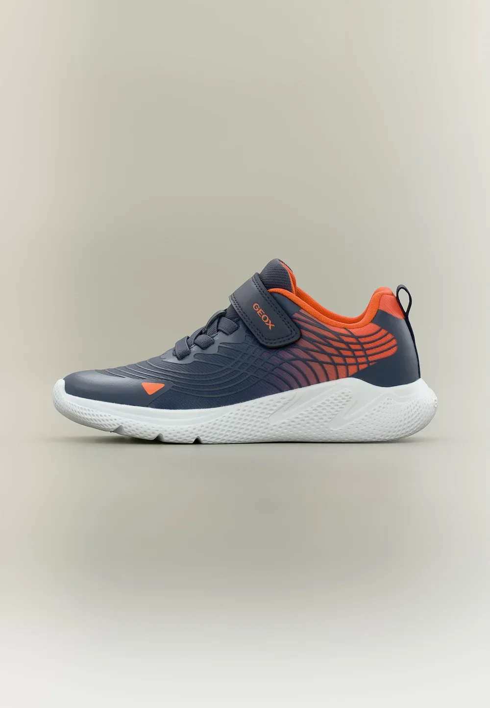 J sprintye boy - кроссовки Geox, Navy/Orange