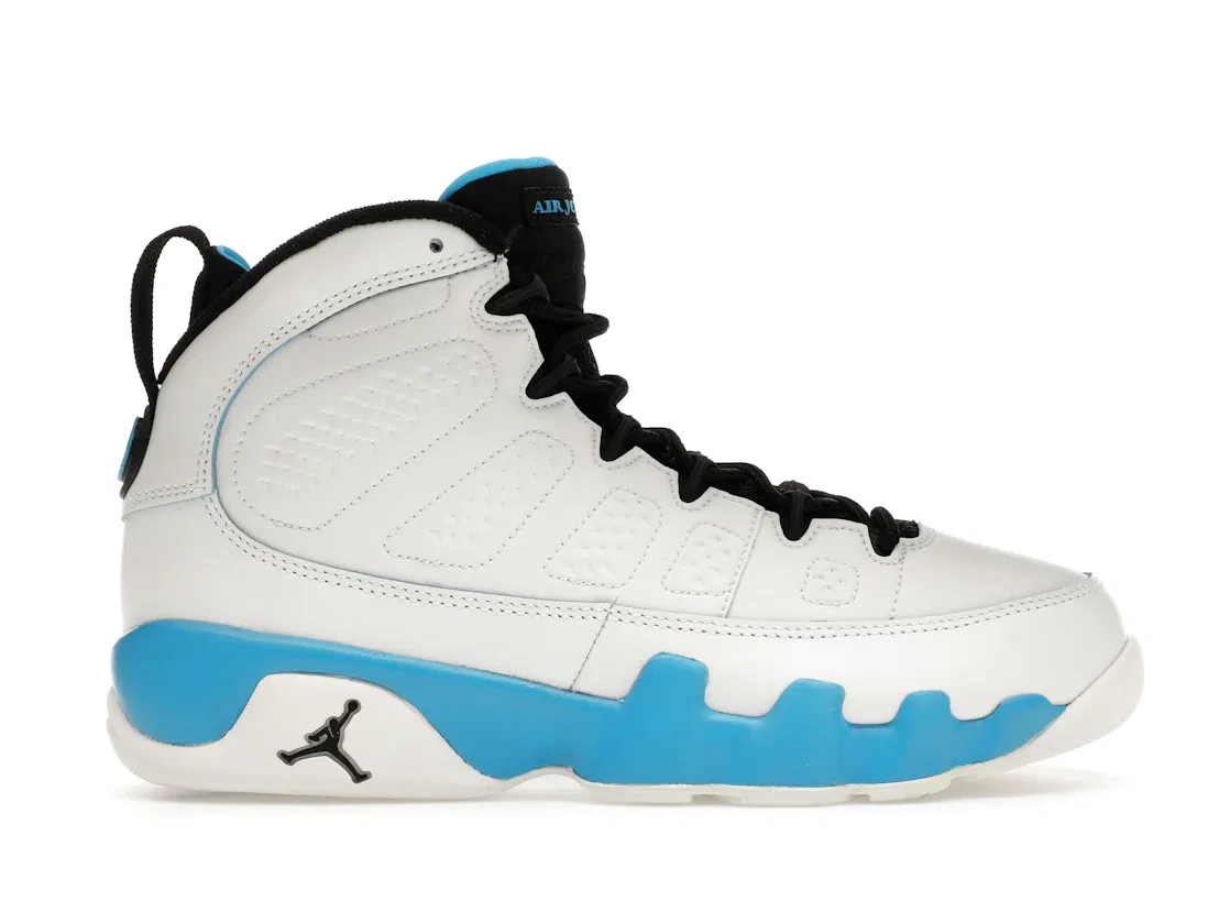Детские кроссовки для мальчиков с принтом Jordan 9 Retro Jordan, Summit White/Black/Dark Powder Blue
