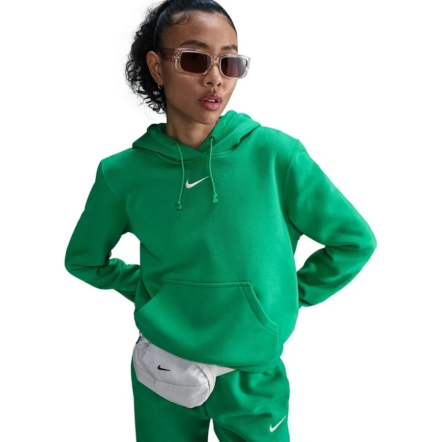 Женский свитшот с капюшоном из флиса Phoenix Fleece Nike, Зеленый