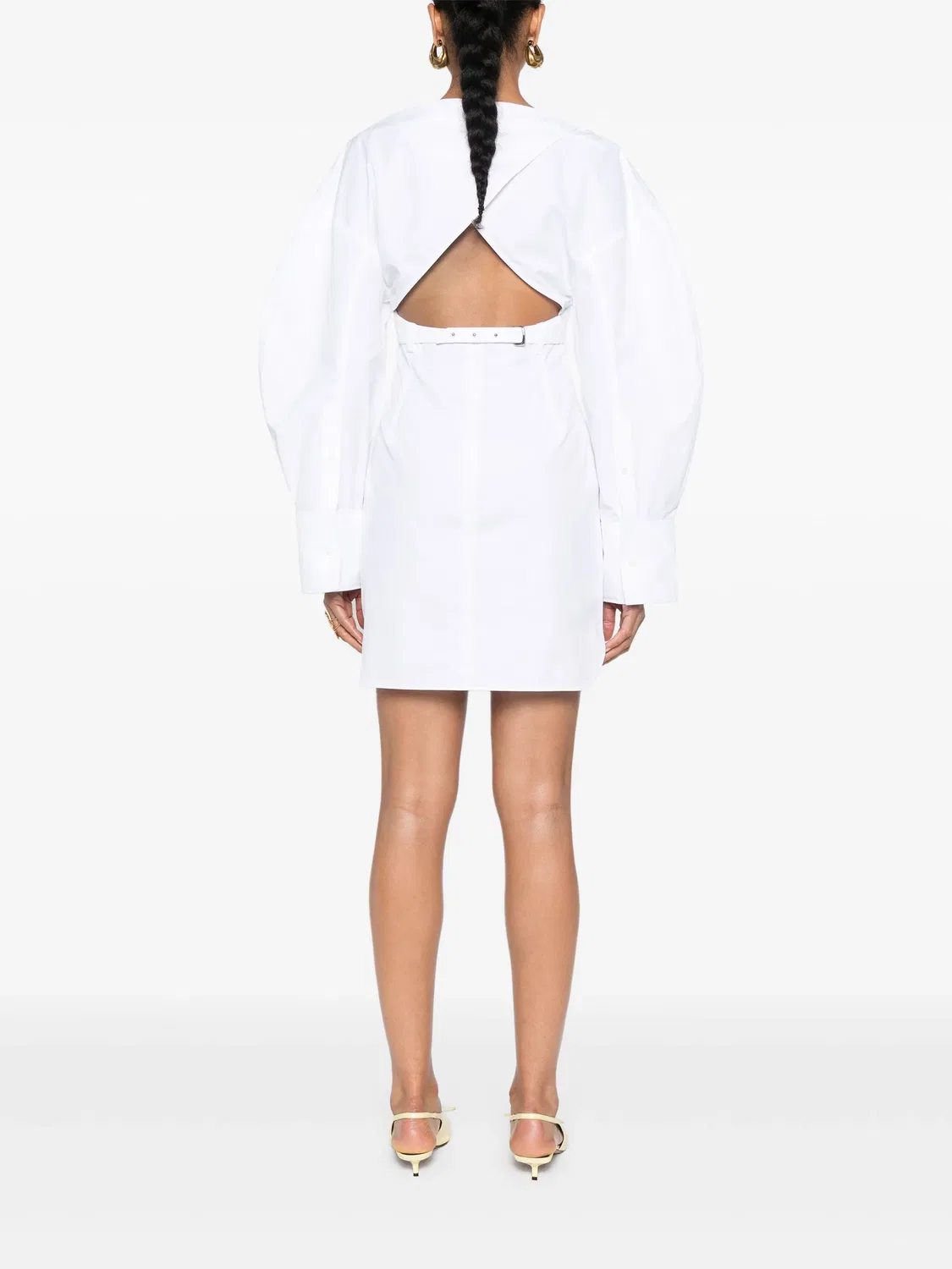 Мини-платье с кнопками Jacquemus, белый — фото 4