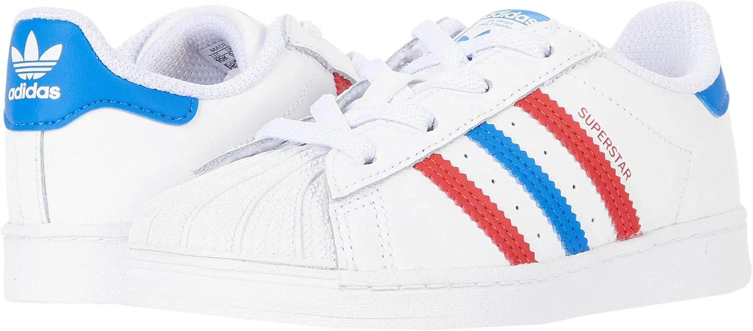 Детские кроссовки для мальчиков Superstar 2 CF I, White/Blue/Scarlet — фото 2