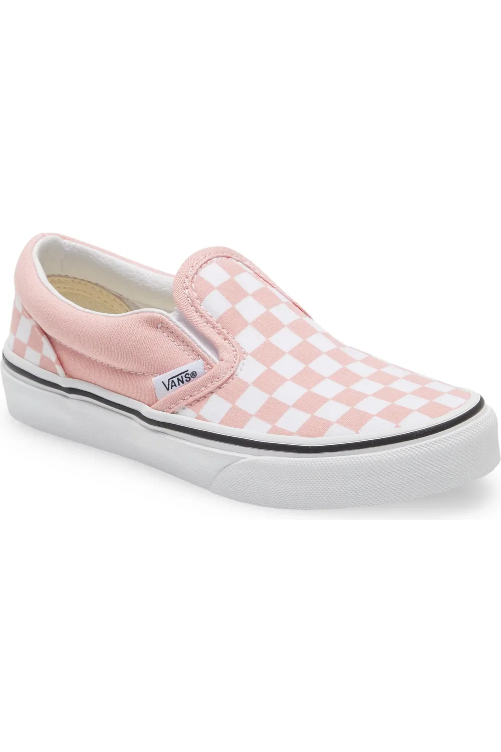 Кеды детские slip-on в клетку Classic Slip-On Vans, Checkerboard Powder Pink