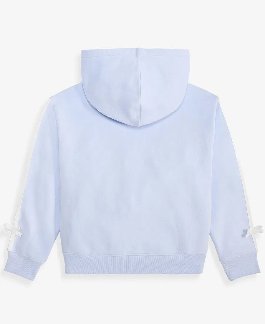 Детская худи на молнии с бантами на рукавах Epic Threads, True Light Blue — фото 2
