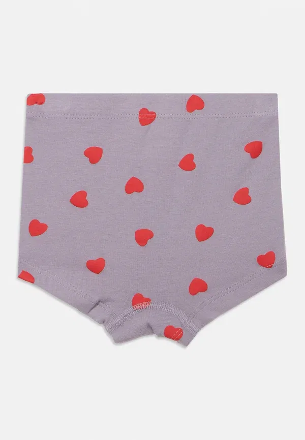 Колготки хлопковые Nmftights Hearts 3 Pack - Name It, лавандовый серый — фото 2