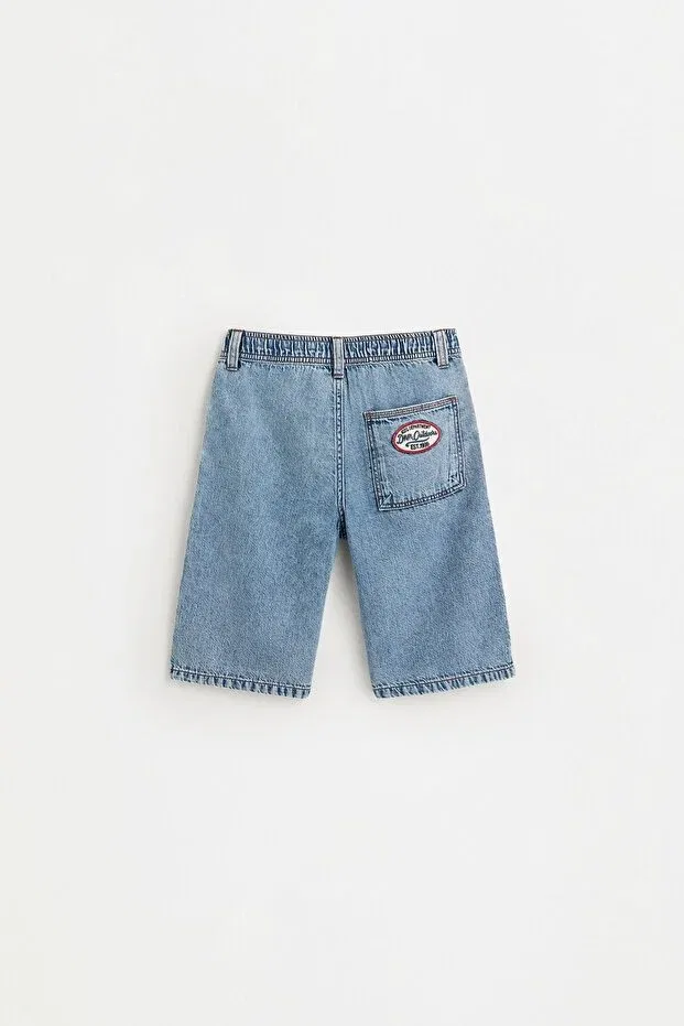 Детские шорты для мальчиков джинсовые Skater denim bermuda shorts Lefties, Medium Blue — фото 2