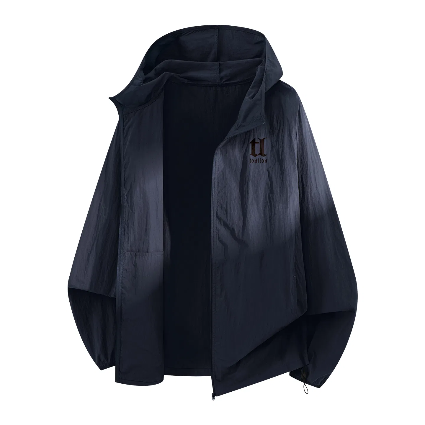 Детское солнцезащитное худи с капюшоном Tonlion, Heather Navy
