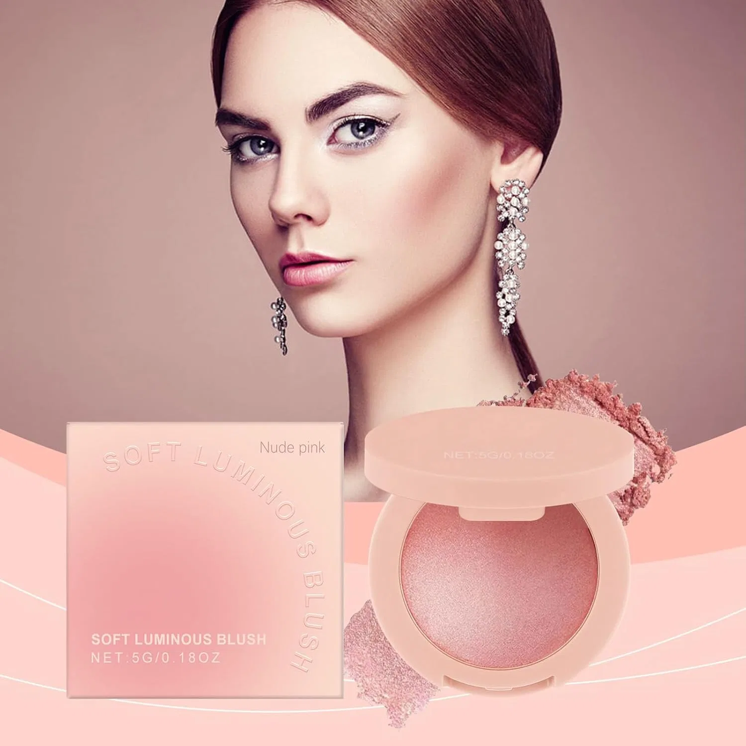 Румяна шиммерные Nude Pink — фото 3