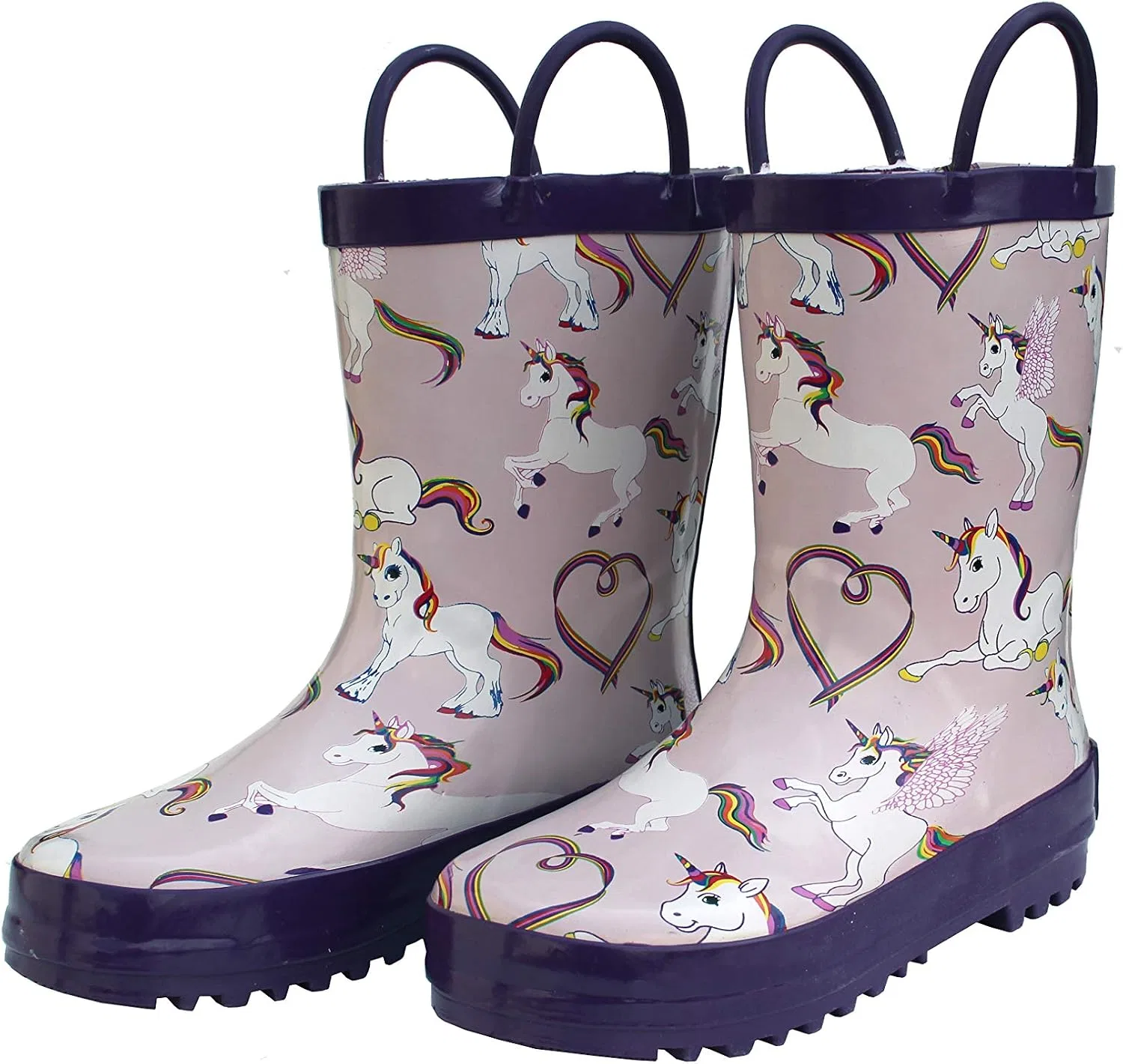 Детские резиновые сапоги для девочек Foxfire, Lilac Unicorns