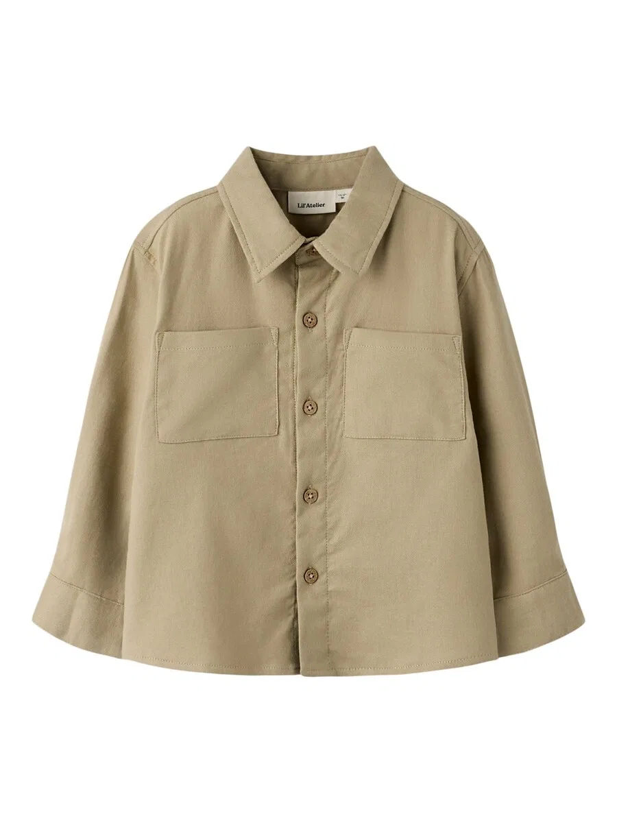 Рубашка на пуговицах Lil'Atelier Comfort fit, темно-бежевый