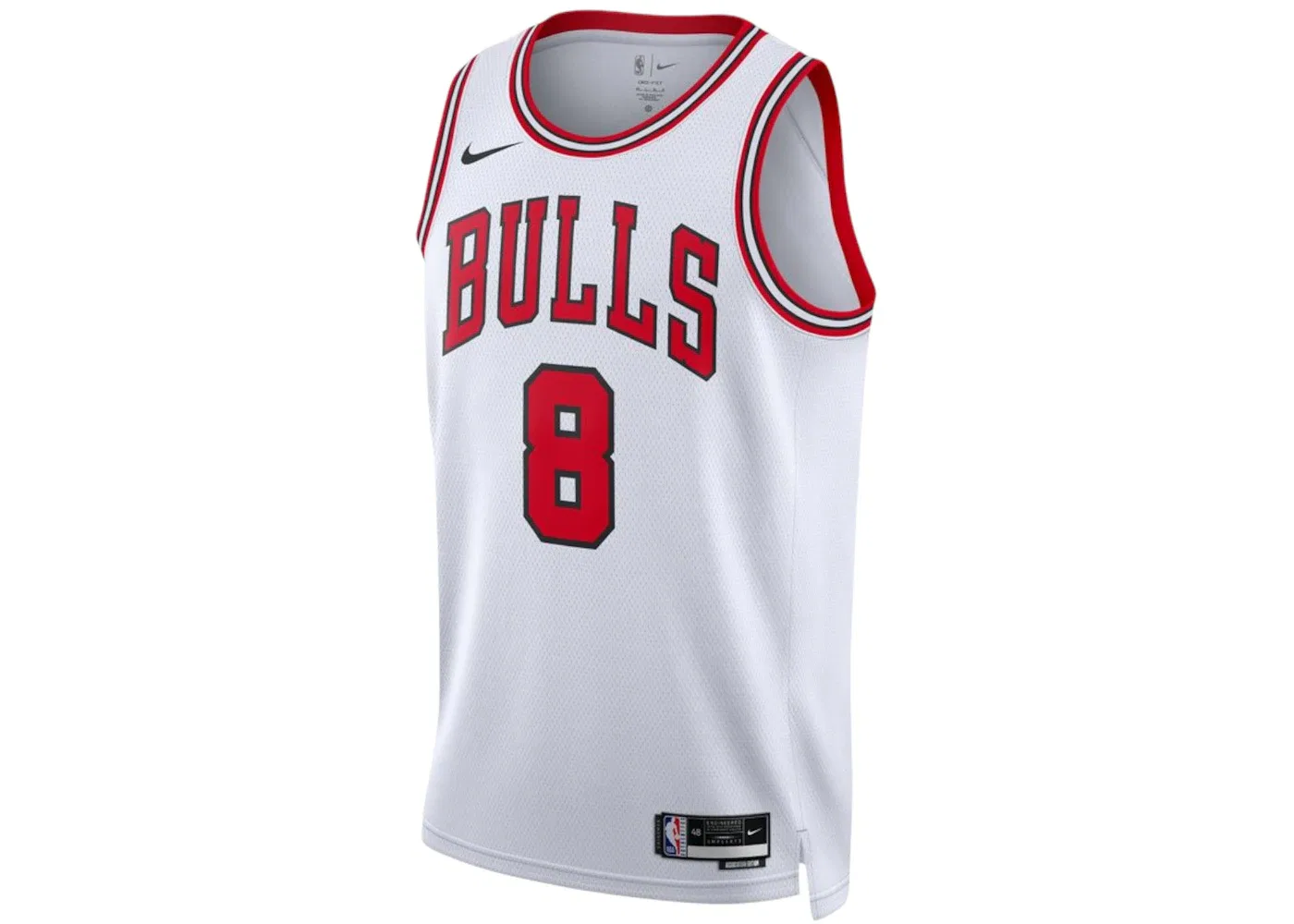 Мужская джерси с длинным рукавом Zach LaVine 8 Association Edition Swingman Jersey Nike, White/Red