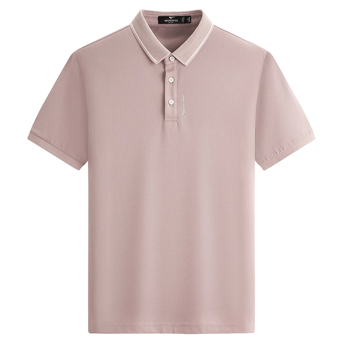 Детское поло с коротким рукавом, Short Sleeved Polo Shirt Unisex, SEPTWOLVES, Pink