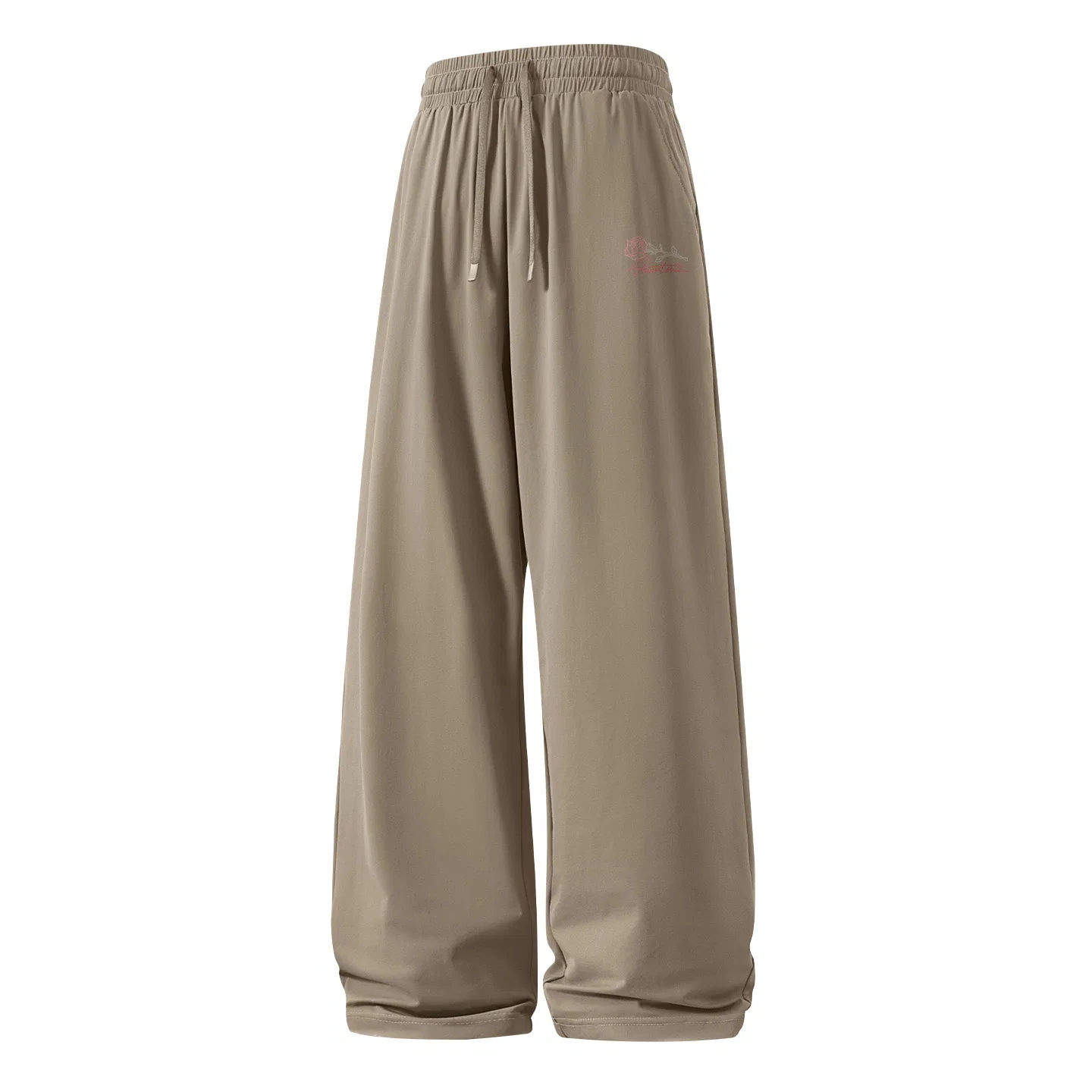 Детские повседневные брюки прямого кроя тонкие MINISO, Ice Silk Cooling Khaki (English Rose Pants Logo)