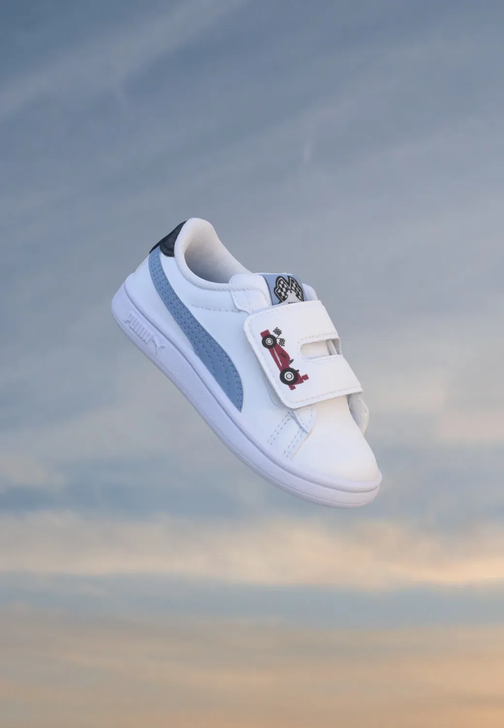 Кроссовки Smash 3.0 Racing Crew унисекс Puma, White/Blue