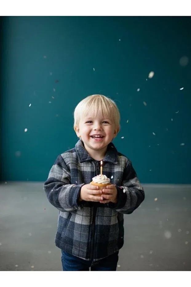 Детское зимнее пальто с принтом Zekids, Gri