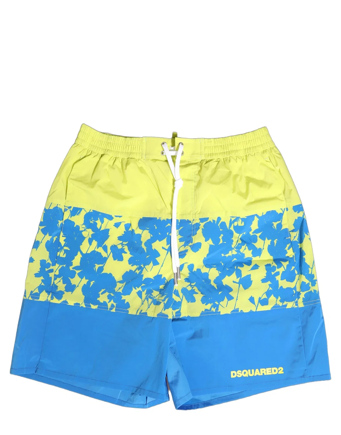 Мужские плавки-шорты с цветочным принтом Blue Yellow Floral Dsquared2, Yellow Blue — фото 2
