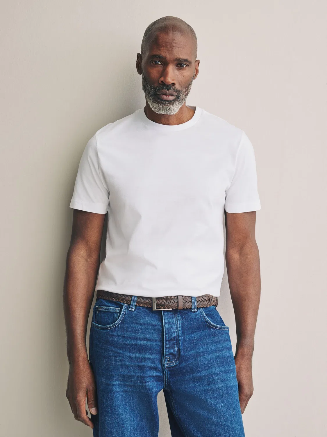 Футболка с круглым вырезом, Slim Fit, Signature SUPIMA Cotton Next, Белый