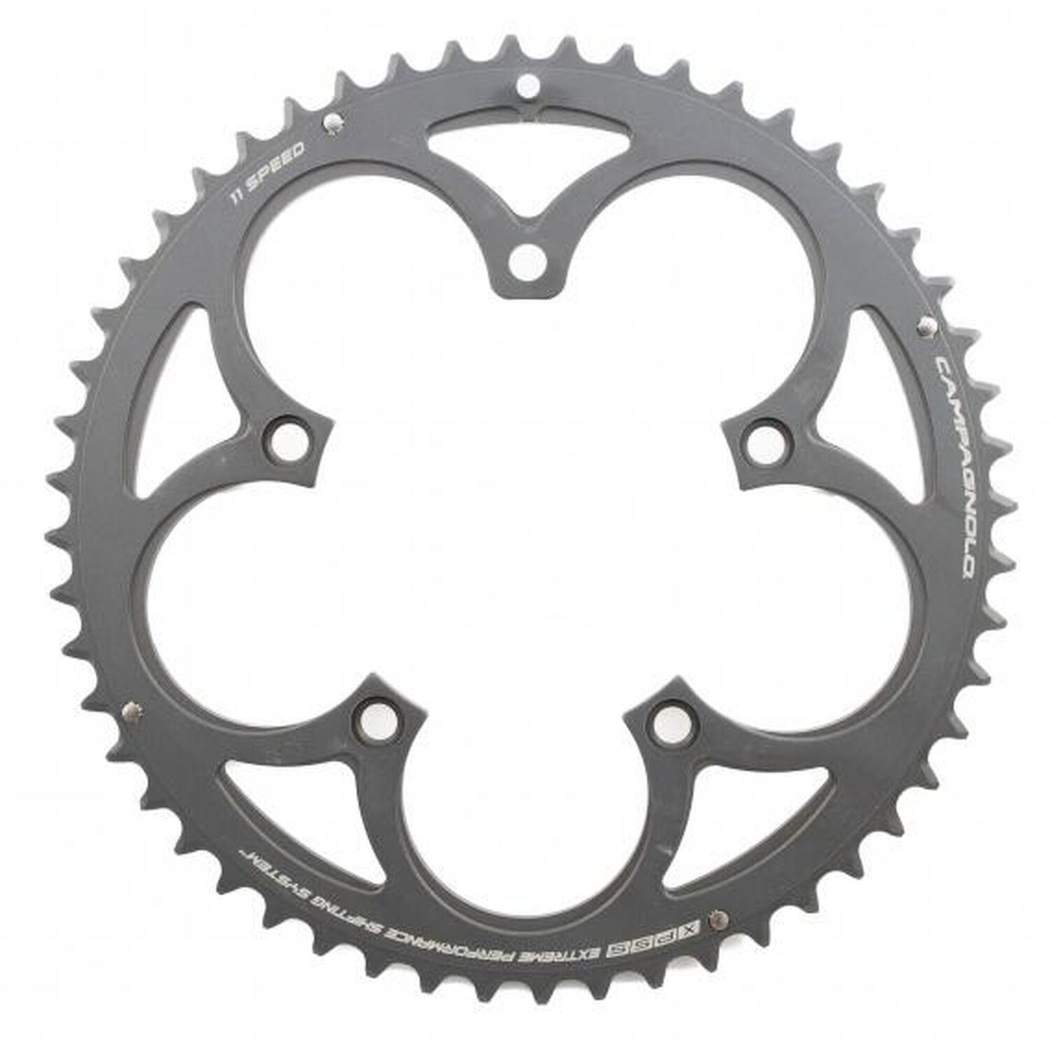 

Поднос Campagnolo chorus/record 52T 5 ответвлений 110 bcd 11v серый, серый / серый / серый