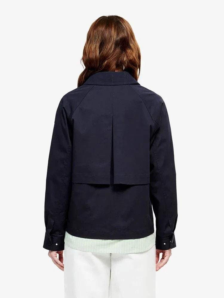 Куртка женская LACOSTE Navy, средней длины, классический крой — фото 3
