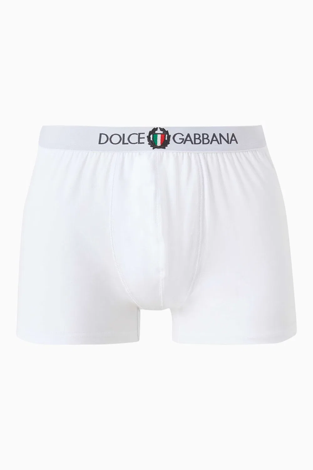Трусы-боксеры на эластичном джерси Emblem Dolce & Gabbana, белый