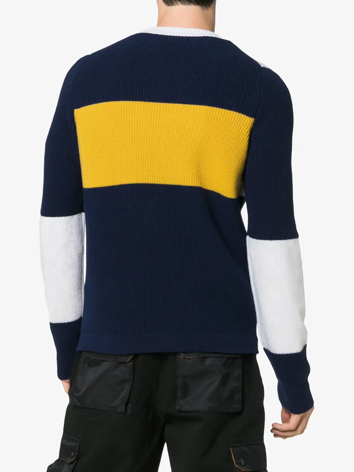 Джемпер с круглым вырезом и полосками Stone Island, синий — фото 4