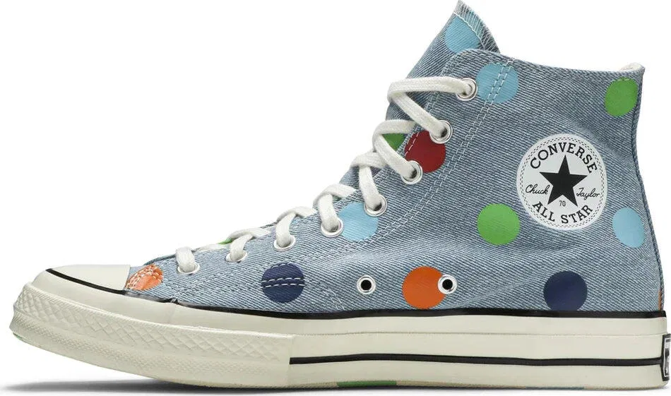 Детские кроссовки из денима с принтом в горошек Chuck Taylor 70s Converse, Schwarz — фото 2