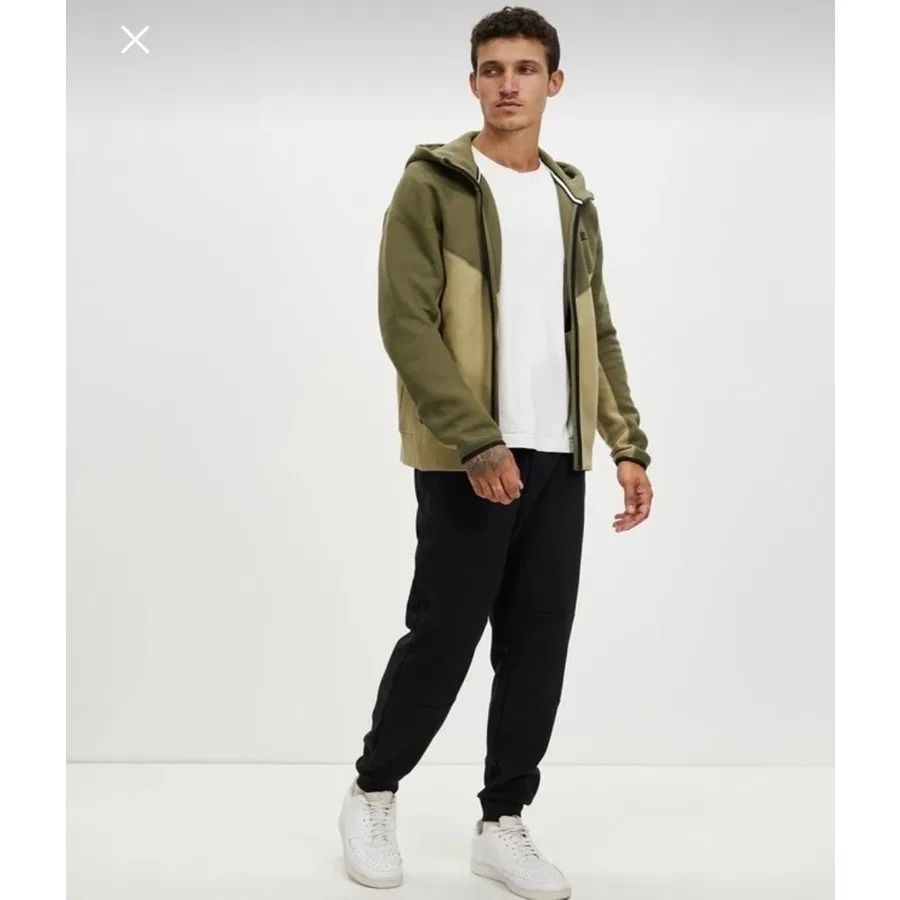 Худи Nike Sportswear Tech Fleece Windrunner Full-Zip, Хаки — фото 2