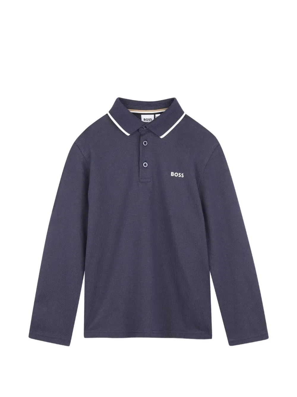 Рубашка поло с длинными рукавами и логотипом Boss Kidswear, синий