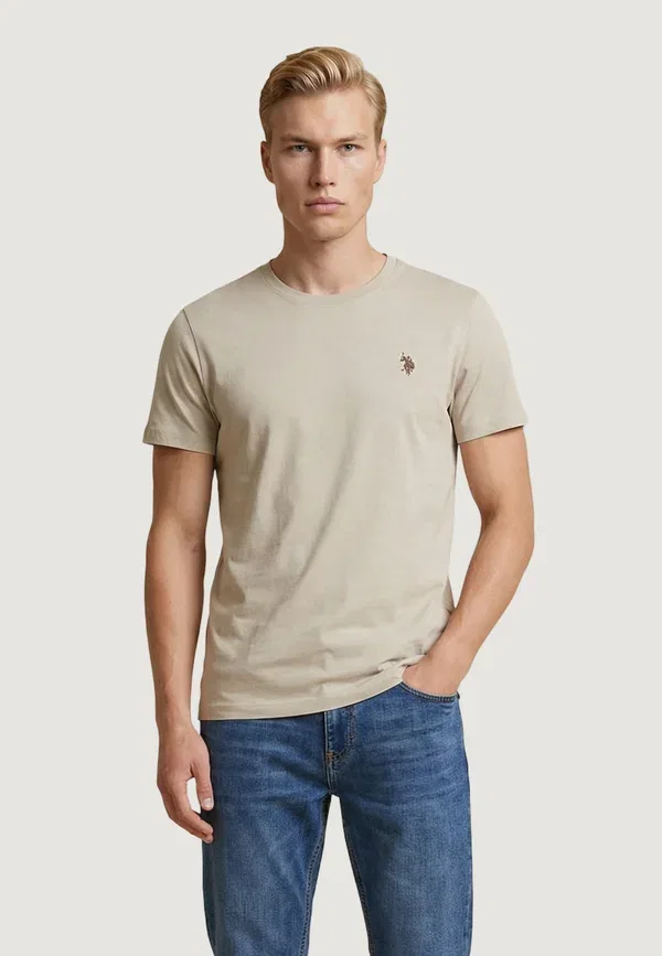 Футболка хлопковая Mick-basic U.S. Polo Assn., бежевый
