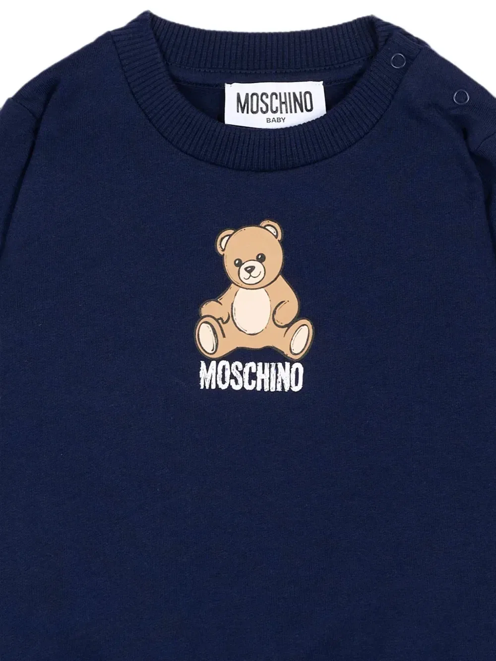 Свитер с логотипом «Мишка Тедди» Moschino Kids, синий — фото 3